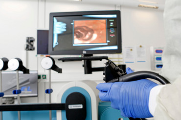 Detailaufnahme des Endoskopie-Simulators.
